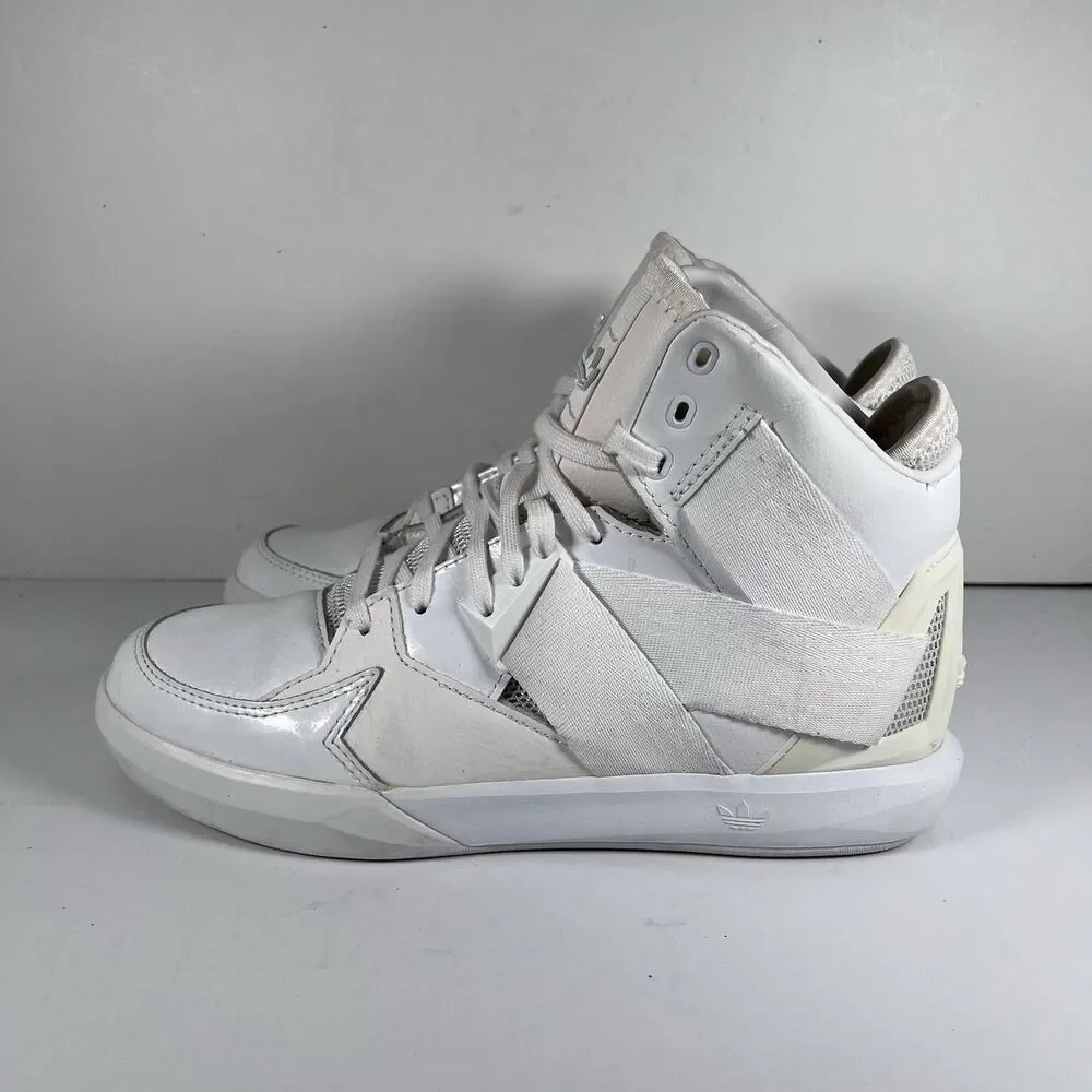 Adidas Originals C-10 Mid White Lace Up Basketball Shoes Sneakers Men's Size 6.5